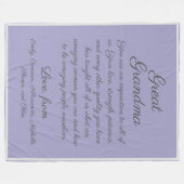 Grote grootmadanboodschap van Kinderen Fleece Deken (Voorkant (Horizontaal))