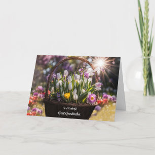 Grote Grootmoeder Gelukkige Moeders Dag Lente Boek Kaart