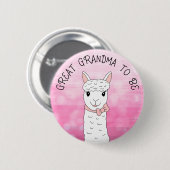 Grote grootmoeder met roze hoed ronde button 5,7 cm (Voorkant /achterkant)