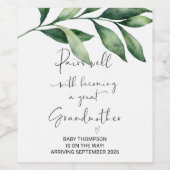 Grote grootmoeder om zwanger te zijn Mam Wijn Etiket (Enkel label)