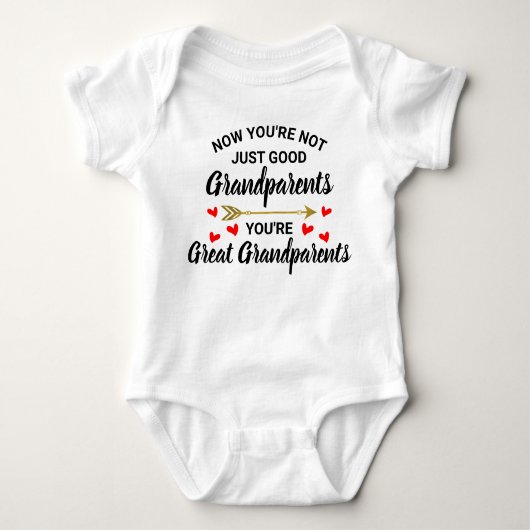 Grote grootouders Baby Aankondiging Baby Bodysuit (Voorkant)