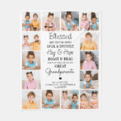 Grote grootouders gepersonaliseerd gedicht Fotocol Fleece Deken (Voorkant)