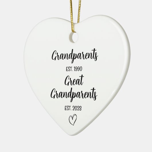 Grote Grootouders Zwangerschap Aankondiging Liefde Keramisch Ornament (Links)