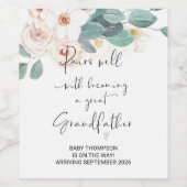 Grote grootvader om zwanger te worden wijn etiket (Enkel label)