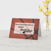 Grote grootzoon Birthday Basketball Grote Kaart (Gele Bloem)
