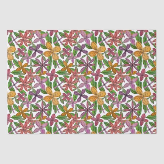 Grote grote bloemen tissuepapier (Voorkant)