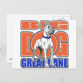 Grote, grote deen briefkaart (Voorkant / Achterkant)