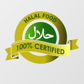 Grote Halal Sticker voor business window (Vel)