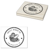 Grote handgetekende-bakkerij-bakkerij rubberstempel (Gestempeld)