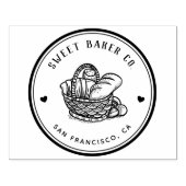 Grote handgetekende-bakkerij-bakkerij rubberstempel (Afrduk)