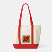 Grote hart Canvas tas (Achterkant)
