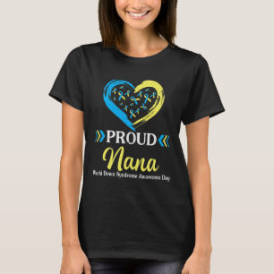 Grote Hart Trots Nana Oma Wereld Down Syndroom A T-shirt