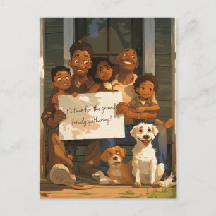 Grote Hartelijke Familie Briefkaart