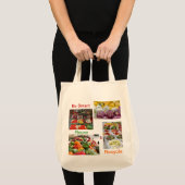 Grote herbruikbare canvas kruidenierszak/boodschap tote bag (Voorkant (product))