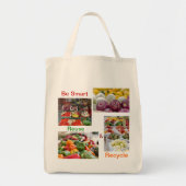 Grote herbruikbare canvas kruidenierszak/boodschap tote bag (Voorkant)
