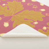 Grote herfst eikenbladeren en eikels sherpa deken (3/4)