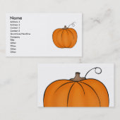 Grote Herfst pompoen Visitekaartje (Voorkant / Achterkant)