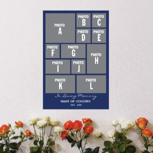 Grote herinneringsfotocollage met jouw foto's poster