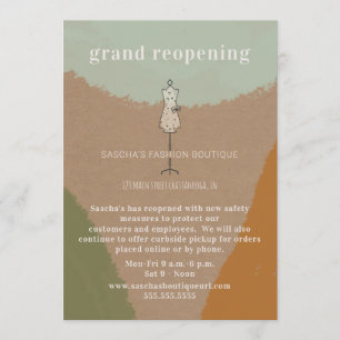 Grote heropening Abstracte kledingwinkel Kaart