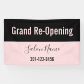 Grote heropening Bleke roze en zwarte schoonheidss Spandoek (Horizontaal)
