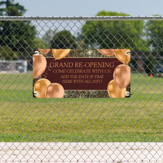 Grote heropening Gold-ballonwinkel aanpassen Spandoek (Insitu)