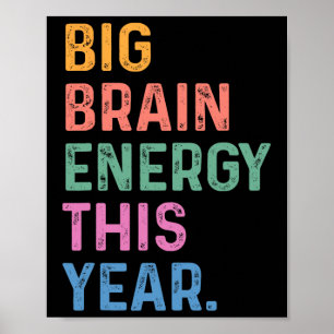 Grote Hersenen Energie Dit Jaar Grappig Terug Naar Poster