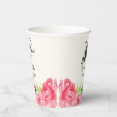 Grote Hoed Dame Rozen Bruidsdiner Papieren Bekers (Rechts)