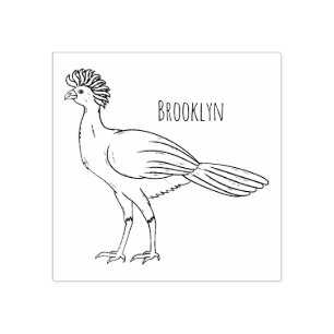 Grote hokko vogel cartoon illustratie rubberstempel