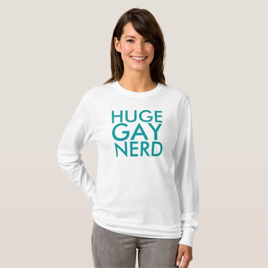 grote homo nerd t-shirt (Voorkant volledig)