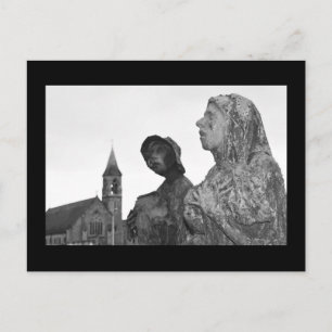Grote Hongersnood in Ierland standbeelden in Dubli Briefkaart