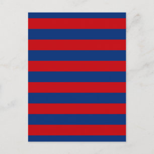 Grote horizontale strepen in rood en blauw briefkaart