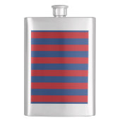 Grote horizontale strepen (rood en blauw) heupfles (Voorkant)