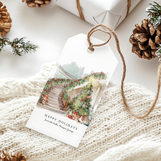 Grote Hotel Kersttrap Cadeaulabel