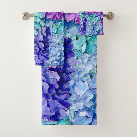 Grote hydrangea-bloesems bad handdoek (Insitu)
