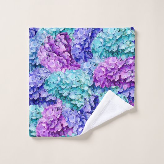 Grote hydrangea-bloesems bad handdoek (Wasdoekje)