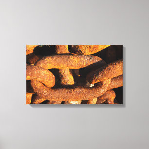 Grote ijzerketens van schepen anker canvas afdruk