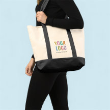 Grote Impulse Canvas Canvas tas Custom Logo Zwart