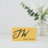 Grote Initialen | Handgeschreven Lettertype Visitekaartje (Staand voorkant)