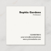 Grote Initialen - Square - Kraft Vierkante Visitekaartje (Achterkant)