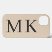 Grote Initialen Stijlvolle amandelen & zwart Case-Mate iPhone Case (Achterkant (horizontaal))