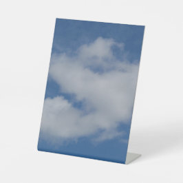 Grote J-wolkfoto Reclamebord Met Voetstuk