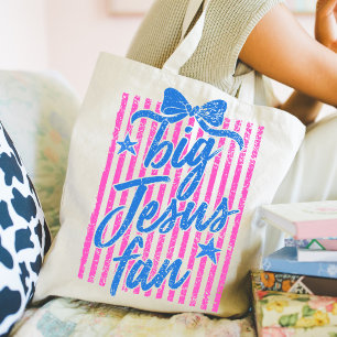 Grote Jezus Fan Boodschappentas Tote Bag
