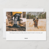 Grote Joy Hand Lettered Photo Holiday Kaart (Achterkant)