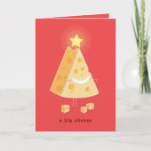 Grote Kaas Kerstkaart Feestdagen Kaart (Voorkant)