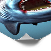 Grote kaken zoals haai poster (Hoek)