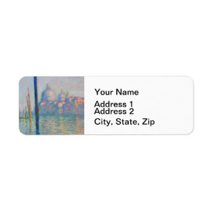 Grote Kanaal Monet Venetië Italië Klassiek Schilde Etiket