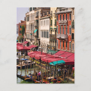 Grote Kanaal van Venetië Italië met gondelboten Briefkaart