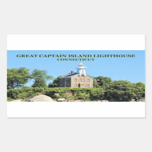 Grote Kapitein Island Lighthouse, CT Stickers
