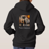 Grote Kat Kleine Kat Halloween Hoodie (Achterkant)