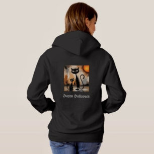 Grote Kat Kleine Kat Halloween Hoodie